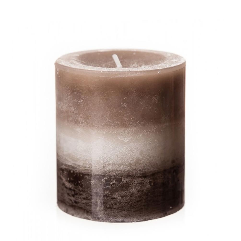 Amelia Valley Mist Brown Pillar Candle 7cm £1.74